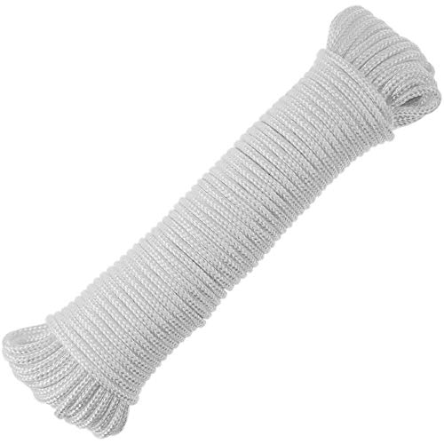 Preisvergleich Produktbild PrimeMatik - Geflochtenes Polyesterseil 10 m x 3 mm weiß