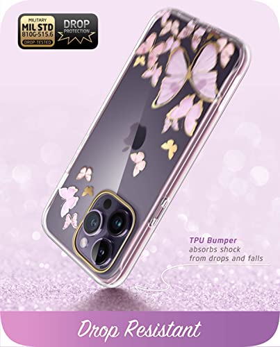 Image of i-Blason Cosmo Series for iPhone 14 Pro Case 6.1 inch (2022 Release), Slim Full-Body Stylish Protective Case with Built-in Screen Protector (Purplefly)