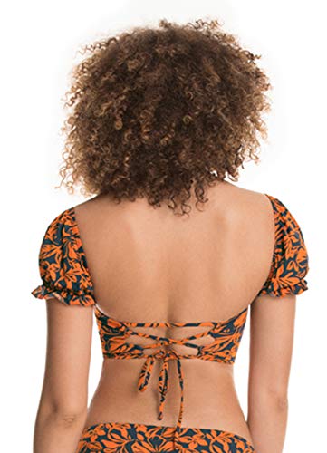 Maaji Women's Standard Campfire Puffs Crop Bikini Underwire Bustier, Orange, Small - Image 3