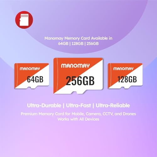 Image of Manomay 256 GB Memory Card, High Speed Storage Card for Smartphones, Tablets, Cameras (256 GB)