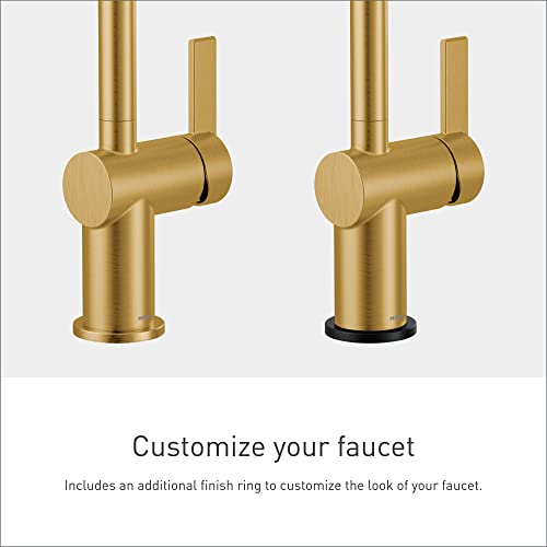 Moen Cia 6221BG Single Handle Bathroom Sink Faucet with Deckplate Included, Brushed Gold by Moen - Image 7