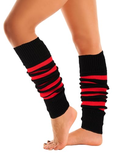 Image of Mysocks Leg Warmers Extra Soft Stylish Fancy Winter 80s Party Dance Neon Long Legwarmers for Women Girls Ladies