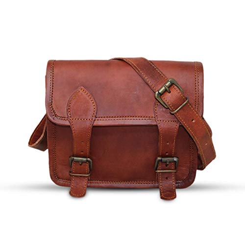 Satch pour hommes et femmes Jaald en cuir véritable de 22 cm