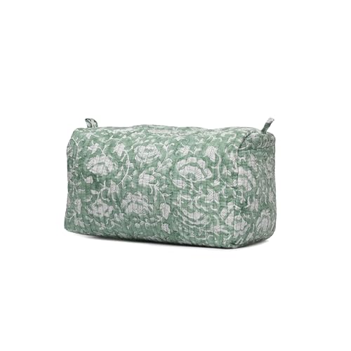 Image of Block N Style's Travel Hanging Toiletry Bag Pouch Dopp Kit for Men and Women Organizer for Cosmetics, Makeup Brushes, Jewelry, Shaving Tools and Travelling Accessories (Sea Green)
