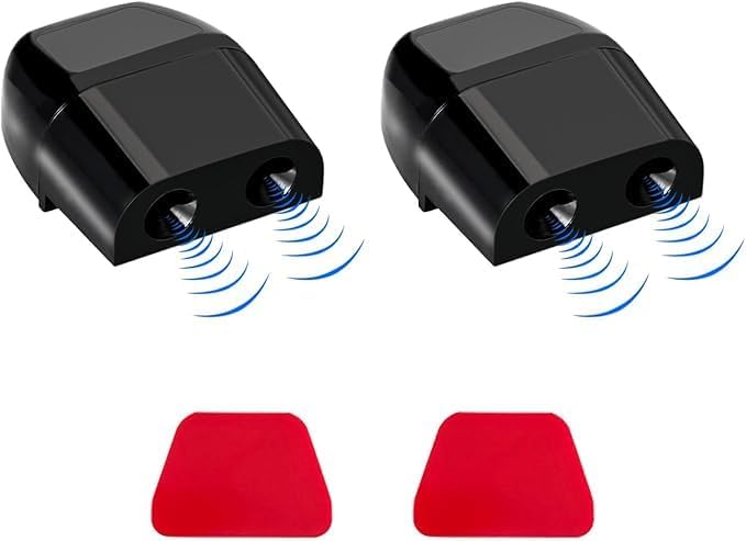 2 PCS Deer Whistles for Car, Avoid Collisions Save Deer Warning Devices with Waterproof Adhesive Tapes, Universal Animal Alert Accessories for Cars, Trucks, Motorcycles (Black)