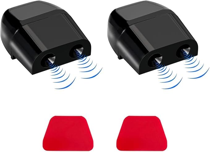 2 PCS Deer Whistles for Car, Avoid Collisions Save Deer Warning Devices with Waterproof Adhesive Tapes, Universal Animal Alert Accessories for Cars, Trucks, Motorcycles (Black)