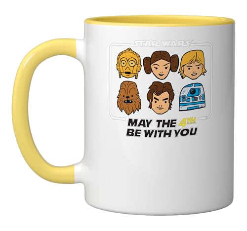 Star Wars Taza Cerámica 11 oz Amarilla/Blanca miniatura 1