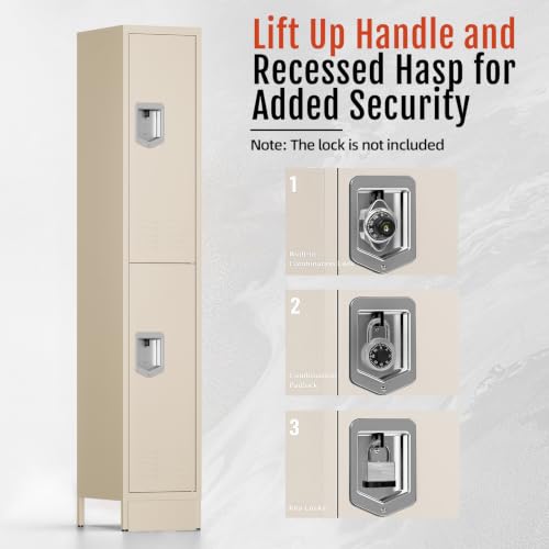 Image of BUTISOW 2 Door Metal Storage Locker for Gym Office, Heavy Duty Steel School