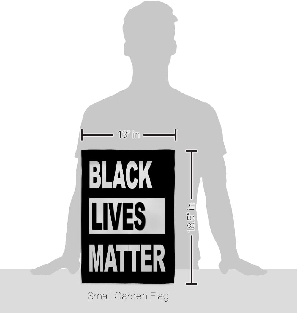 BLM Civil Rights Garden Flag - Set Wall Holder Support Cause Anti Racism Revolution Movement Equality Social - House Decoration Banner Small Yard Gift Double-Sided Made in USA 13 X 18.5