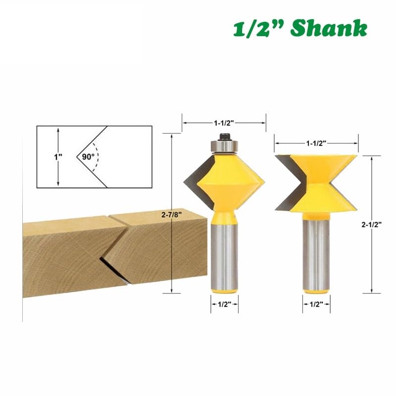 5pcs 1/2 pollici gambo armadio porta superiore punte del router set intaglio del legno coltello lega di carburo più grave punte di fresatura convesse