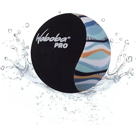 Waboba Pro Water Bouncing Ball with Added Grip - Perfect Toy for Beach and Water Games - Skips on Water - Invented in Sweden – Wavey Stripes Cover