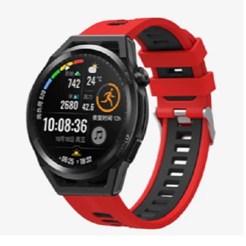 Image of Colorcase Smart Watch Strap Silicon Dual Tone Compatible with Syska Stellar SW280 Smart Watch - Dual Tone Band