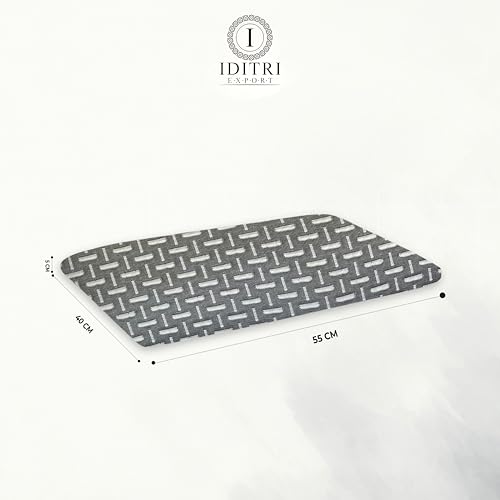 Image of Ultra Slim Sleeping Pillow, Gray Geometric Memory Foam for Spinal Health, Breathable Jacquard Fabric Cover, Orthopedic Bedding for Stomach and Back Sleepers, Aligned Spine,55x40x5 cm
