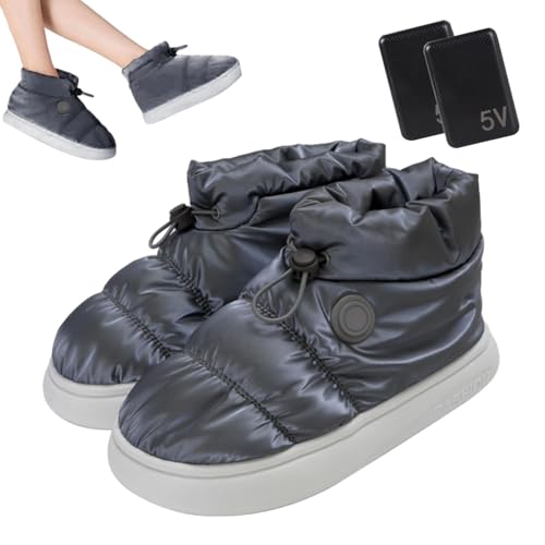 Chaussures à chauffage rapide pour hommes Teksome contre le froid hivernal à la maison