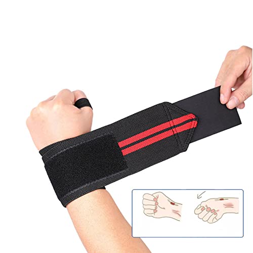 Muñequera de gym con correa para entrenamiento con pesas y lazo elástico de soporte manual 5
