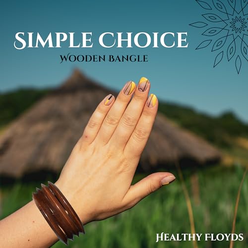 Image of Handmade Natural Wooden Bangles, Stylish Designs,Artisan Premium Quality for Women | Natural Wood Bangles Christmas Gift Jewelry for Her | Eco-Friendly Artisan Crafted Gift