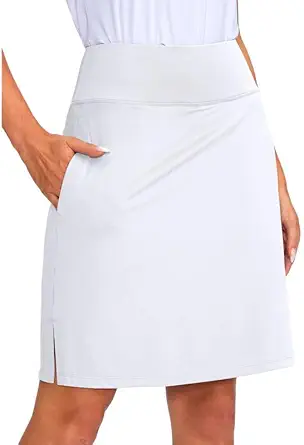 Viodia Women's 20" Knee Length Skorts Skirts UPF50+ Athletic Tennis Golf Skirt for Women Casual Summer Skirts