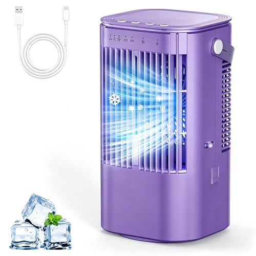 4- in- 1 Mini- Ventilator mit 1000 ml Wassertank, Violett