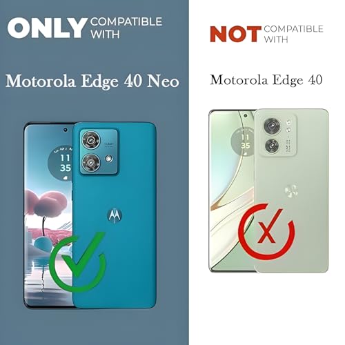 Image of Lifetime Anti-Yellow Clear Back Cover Case for Motorola Edge 40 Neo (Sleek Crystal Hard Back | Shockproof Protection with Camera Protection)