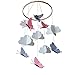 Sorrel + Fern Baby Crib Mobile (Butterflies in The Clouds) - Felt Nursery Ceiling Decoration and Baby Shower for Girls & Boys - Grey and Pink