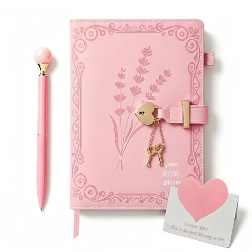 CLYAIDET Diary with Lock and Keys for Girls Gift Ideas, Refillable Notebook