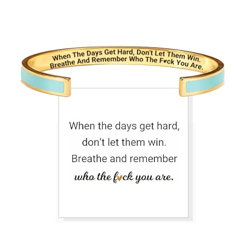 choice of all Dont Let the Hard Days Win Bracelet Self Reminder Inspirational Bracelet Don't Let The Hard Days Win Bangle Best Friend Gift -Unique Gifts for Teen Girls