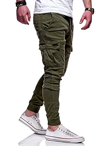 Wzikai Mens Joggers Sports Pants,Fashion Cargo Cotton Sweatpants Athletic Long Pants Workout Trousers Army Green S #TOP1