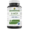 Brieofood 5-HTP 200mg per Serving - 240 Capsules - 5-Hydroxytryptophan for Healthy Relaxation - 3rd Party Lab Tested