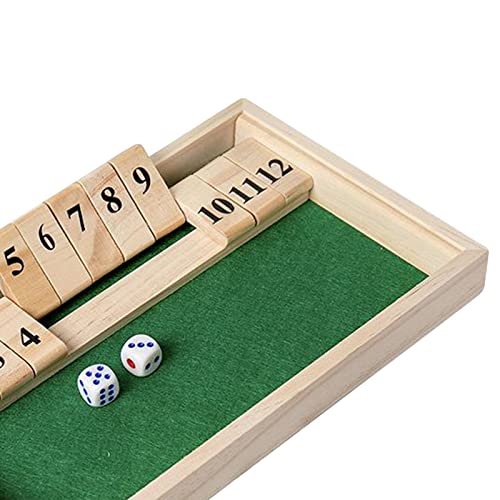 zalati Shut The Box Regal Dice Game 12 Numbers with 2 Dices Classics Tabletop Game for Adult Bar Pub Party Travel Math - Image 4
