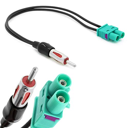 Adaptateur d'antenne radio double Fakra (Z) vers DIN ISO pour Audi VW Volvo Seat Skoda