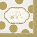 Golden Birthday Party Napkins, 16ct