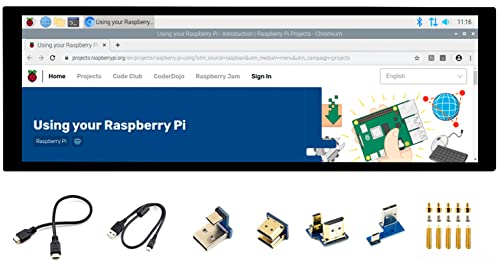 Waveshare 7.9Inch Hdmi Lcd 7.9" 400X1280 Capacitive Touch Screen Lcd Ips Display Monitor, Toughened Glass Cover Support Raspberry Pi/Jetson Nano/Pc/Windows 10/Raspbian/Ubuntu/Kali/Win10 Iot/Retropie #TOP5