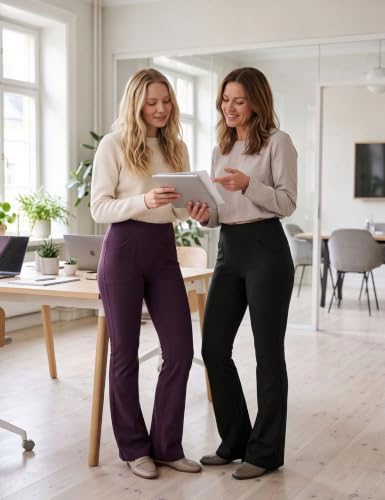 Image of BUBBLELIME Women Out Pockets High Waist Bootlegs Tummy Control Yoga Flared