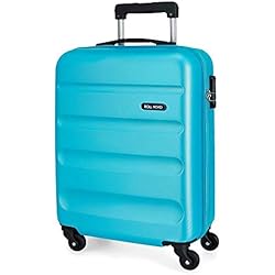 Maletas Medianas Baratas Roll Road Flex Maleta de Cabina Azul 38x55x20 cms Rígida ABS Cierre combinación 35L 2,5Kgs 4 Ruedas Equipaje de Mano