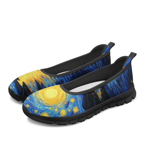 Doojoayie Art Casual Slip On Shoes for Ladies Flat Shoes Comfort for Dalil Casual2