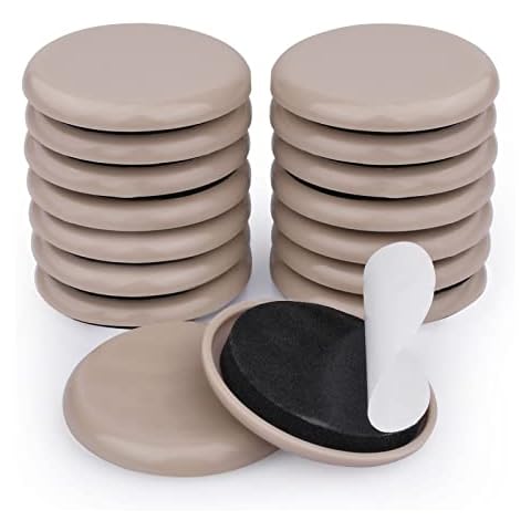 Furniture Sliders for Carpet & Hardwood Floors, 16 Pack 2 Inch Furniture Moving Pads with Heavy Duty Adhesive, Easily Move Any Item While Protect The Floor Cover