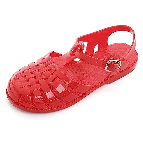 Image of Hee grand Crystal Jelly Heel Sandals for Women Summer Beach Jelly Shoes