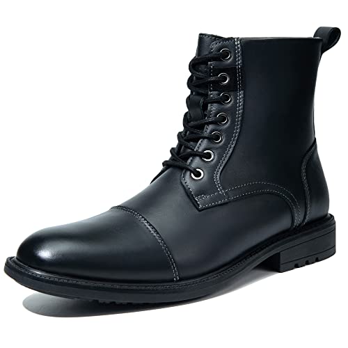 Image of Arkbird Men's Motocycle Combat Boots, Comfortable Stylish Lace Up Casual Boots for Men