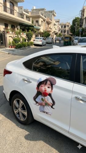 Image of Funny Girl Sticker for Cars, Trucks, Dents & Sports (18, 6x3 inch (Pack of 2))