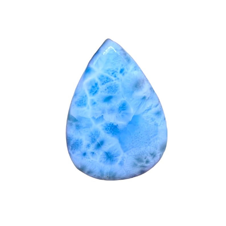 Larimar cabochon poire 41x29mm pour création de bijoux uniques fait main