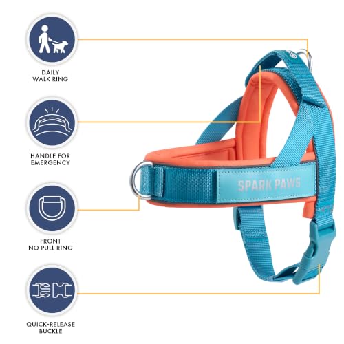 Image of Spark Paws No Pull Front Clip Dog Harness - Easy On, Padded and Lightweight