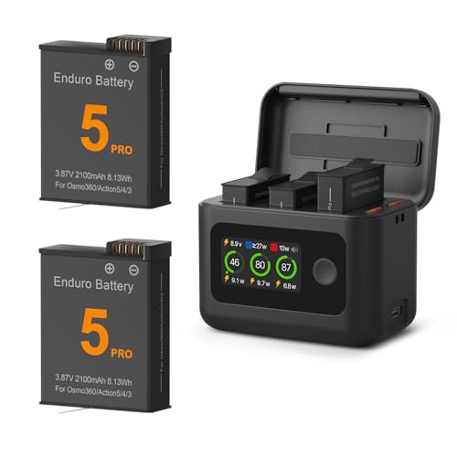 JIMOVA 2100mAh Battery & Charger for DJI Osmo Action 5/6