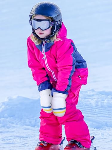 Image of SATINIOR 6 Pairs Kids Snow Mittens | Waterproof, Toddler Children Winter Gloves, Warm Cold Weather Ski MIttens, Cotton Plush Lining, Hook Design