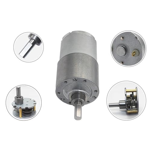 Moteur à engrenages robuste à couple élevé et boîte métallique 24V - 6