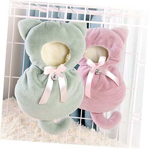 Balacoo 2 Pçs Saco Forma Animais Anão Acessórios De Inverno Animal Quente Dormindo Gato Rosa Bolsa N