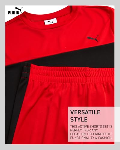 PUMA Boys Active Shorts Set - 2 Piece Dry Fit T-Shirt and Performance Gym Shorts - Activewear Clothing Set for Boys (4-16)3