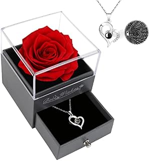 Womens Gifts for Her,Red Preserved Flowers Rose Gifts for Mom,Romantic Gifts for Her,Birthday Gifts for Women Who Has Everything, for Wife,Valentines Gifts,Womens Gifts for Christmas