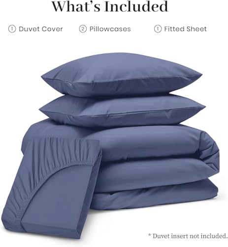 Parure de lit double douce pour des nuits cocooning en bleu délavé