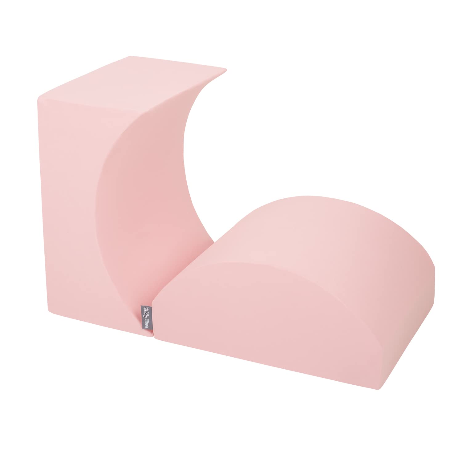 KiddyMoon Foam Playground For Kids Obstacle Course For Children Montessori Toy For Babies Soft Construction Blocks Element, Ramp/Halfshaft, Made In The EU, Pink:-