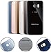 CELL4LESS Replacement Back Glass Cover Back Battery Door w/Pre-Installed Adhesive Compatible w Samsung Galaxy S7 Edge- All Models G935 All Carriers- 2 Logo - Replacement (Silver Titanium)